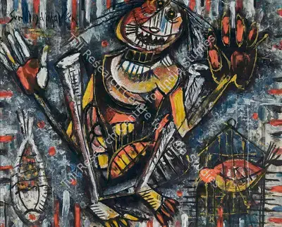 Sen, Sunil Madhav (Artist). A Joyful Mood, n.d. | Painting, Pu.Mum/10.06.22, 2022 · Pundole