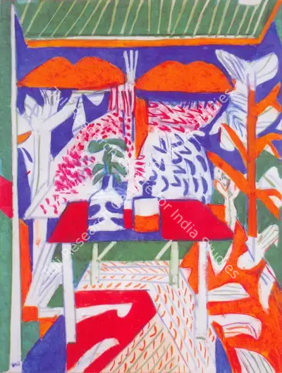K.G. Subramanyan (Artist), Untitled, 2005, Painting
