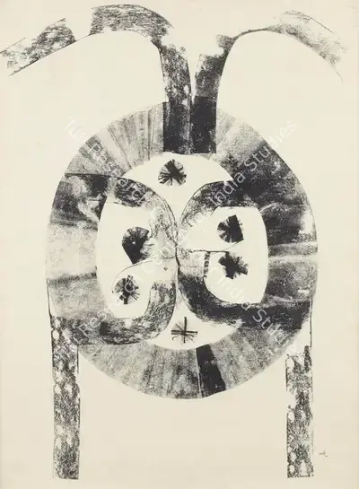 V.S. Gaitonde (Artist), Composition No. 3, 1963, Drawing