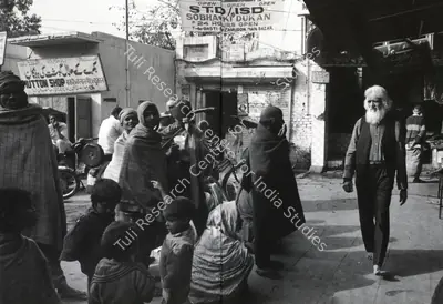 (Photographer). Huain walking barefeet in Nizamuddin Basti, New Delhi. Photographic Still, 0 | Contemporary Photograph, M. F. Husain, 2019 | Photography | 00501649