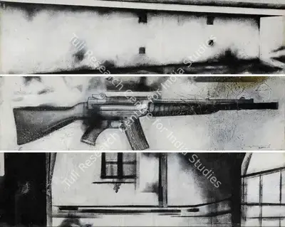 Riyas Komu (Artist), Free Marker, 2001, Painting