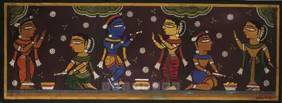 Jamini Roy (Artist), Krishna Series, 1951, Painting