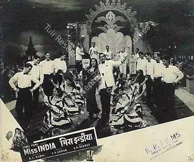 Ramachandra (ii) (Cinematographer), Miss India, 1957, Lobby Card