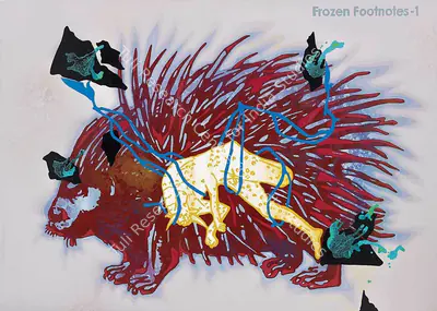 Jitish Kallat (Artist), Frozen Footnotes - 1, 2005, Painting