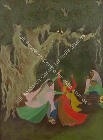 A.A. Raiba (Artist), Untitled (Joyful Evening), 1972, Painting