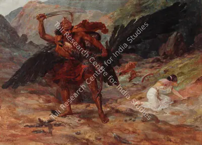 A.H. Muller (Artist), Jatayu - Ravana and Sita, 1925, Painting