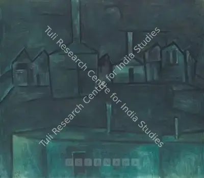 S.H. Raza (Artist), Untitled, 1954, Painting