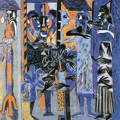 Subramanyan, K.G. (Artist). Buss Cola And The Beauty Queens, 2000 | Painting, Sa.Onl/08.05.03, 2000