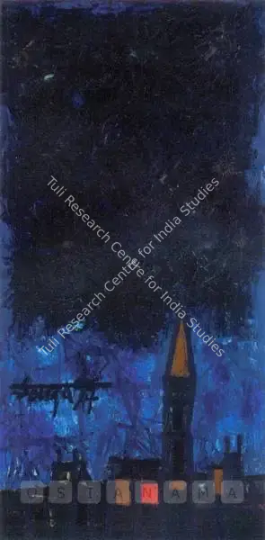 Souza, F.N. (Artist). London At Night. Oil on canvas, 1957 | Painting | FineArts | 00599624