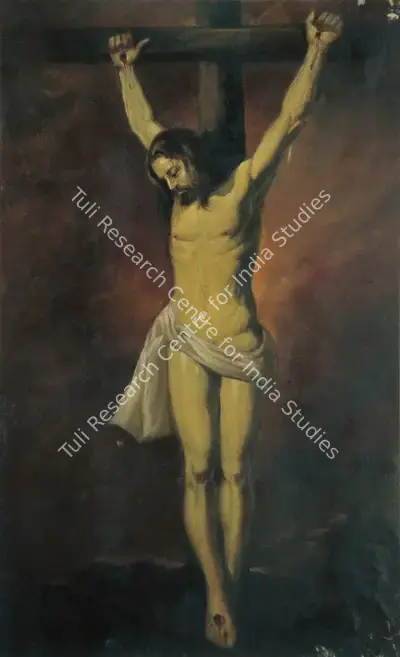 Trindade, A.X. (Artist). Crucifixion, 1921 | Painting, Os.Mum/20.03.10, 2010 · Osian's