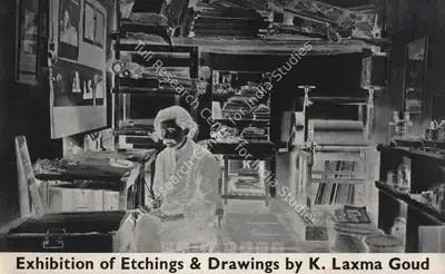 K. Laxma Goud (Artist), Etchings and Drawings by K. Laxma Goud, 1975, Solo Exhibition Catalogue