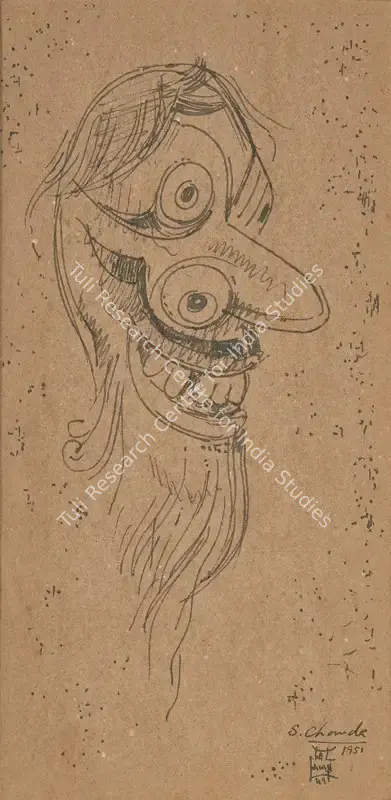 Shiavax Chavda (Artist), Untitled, 1951, Drawing