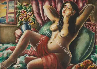 Ara, K.H. (Artist). Untitled (Reclining Nude), n.d. | Painting, Ch.NeY/17.09.25, 2025 · Christie's