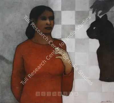 Chandra Bhattacharjee (Artist), Pawn, 2000, Painting