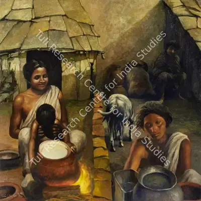 Bhattacharjee, Bikash (Artist). Two Sisters No. 2, 1982 | Painting, So.Lon/30.09.25, 2025 · Sotheby's