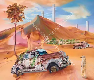 Ranbir Kaleka (Artist), Serendipity on the Dunes, 2019, Painting