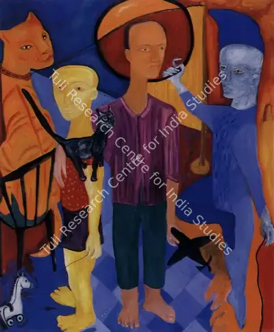 Rekha Rodwittiya (Artist), The Analytical Dialogue, 1988, Painting