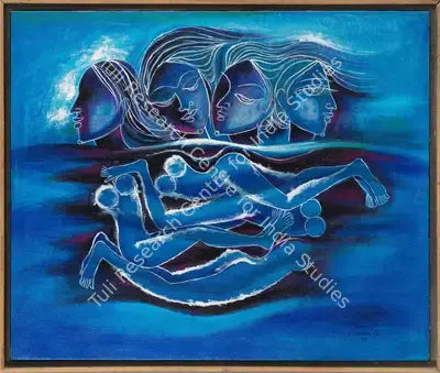 Laxman Pai (Artist), Swimming Pool, 1979, Painting