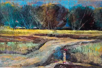 Gopal Ghose (Artist), Landscape, 1959, Painting