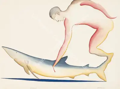 Surendran Nair (Artist), Merman Play, 1999, Painting