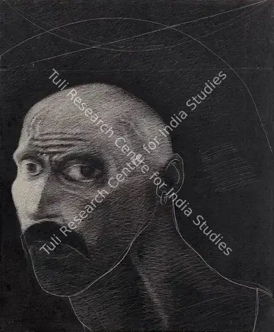 Rameshwar Broota (Artist), Head I, 1990, Painting