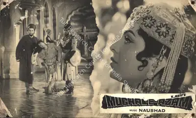 R.D. Mathur (Cinematographer), Mughal E Azam, 1960, Photographic Still Mounted on Lobby Card