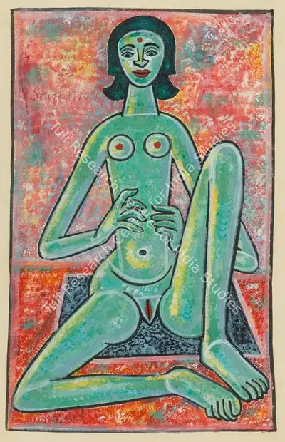 F.N. Souza (Artist), Untitled (Nude), 1946, Painting