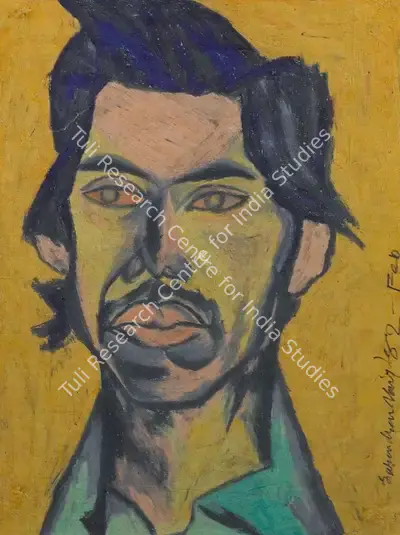 Surendran Nair (Artist), Untitled (Portrait of C.K. Rajan), 1982, Painting