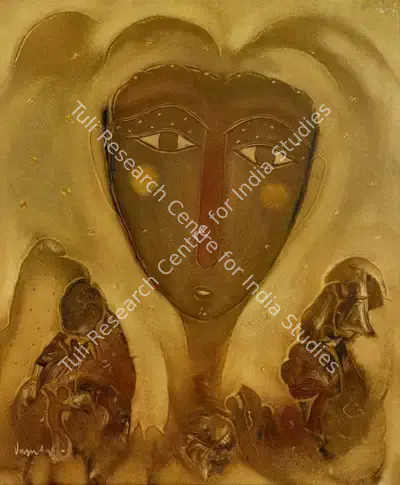 S.G. Vasudev (Artist), She, 2005, Painting