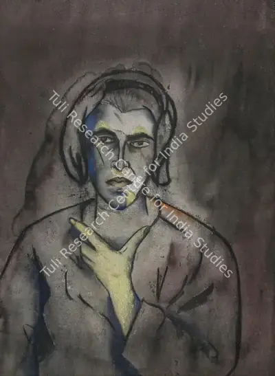Anju Dodiya (Artist), Untitled (Self-Portrait), 2000, Painting