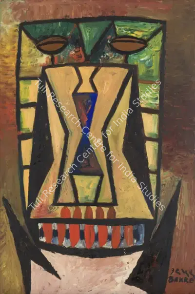 Bakre, S.K. (Artist). Portrait, 1959 | Painting, Sa.Mum/13.12.23, 2023 · Saffronart