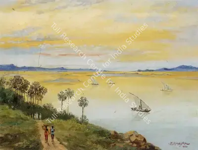 M.V. Dhurandhar (Artist), By the Lake, 1940, Painting