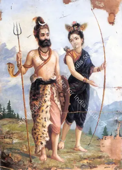 Raja Ravi Varma (Artist), Shiva and Parvati, Painting