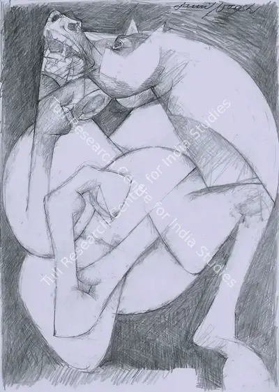 Jamil Naqsh (Artist), Untitled, Drawing