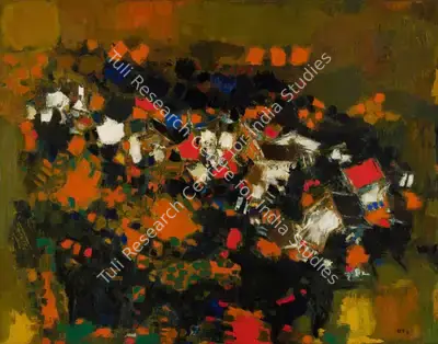 S.H. Raza (Artist), Paysage, 1960, Painting
