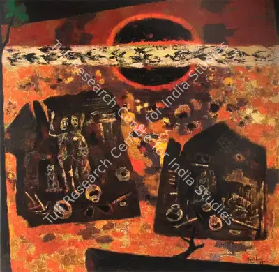 K.K. Hebbar (Artist), Drought, 1973, Painting