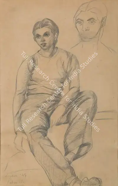 Jehangir Sabavala (Artist), Untitled, 1947, Drawing