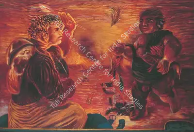 Kaleka, Ranbir (Artist). Itinerant Painter, 1988 | Painting, Os.Mum/02.12.14, 2014 · Osian's