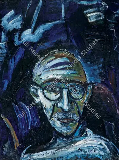 Manu Parekh (Artist), Gandhi, 2004, Painting