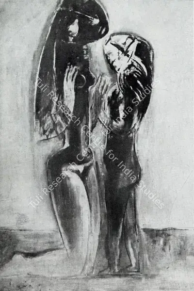 K.C.S. Paniker (Artist), Love, 1961, Painting