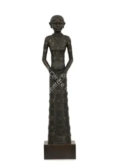 Ramachandran, A. (Artist). Girl with Alphabets and Numbers, 2012 | Sculpture, Sa.Mum/01.04.26, 2026 · Saffronart