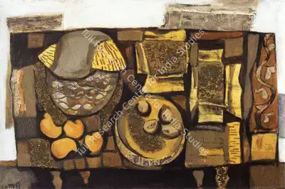 Subramanyan, K.G. (Artist). Still Life with Mangoes. Oil on Canvas, 1959 | K.G. Subramanyan, 2003 | Painting | FineArts | 00566139