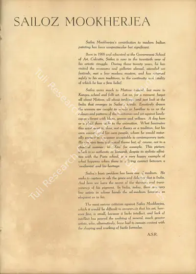 A.S. R. (Essayist), Seven Contemporary Artists, 1951, Essay