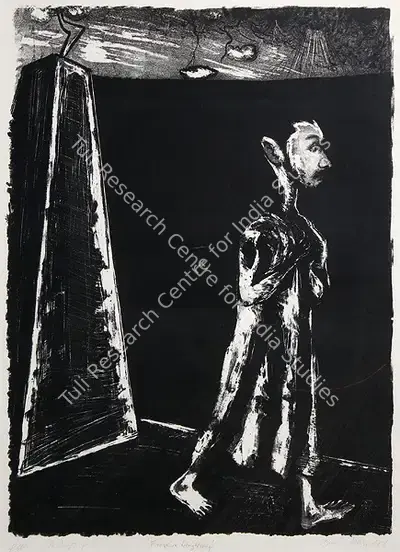 Surendran Nair (Artist), Frozen Lightning, 1987, Graphic Art