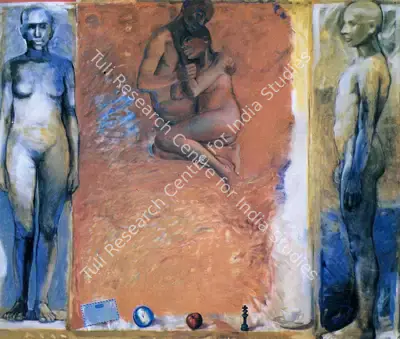Anupam Sud (Artist), Man, Woman and Objects, 1996, Painting