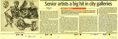 Ashoke Nag (Reporter), Senior Artists a Big Hit in City Galleries, 2007, Newspaper clipping