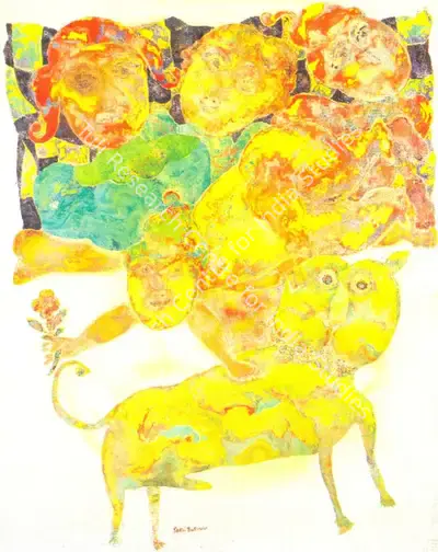 Sakti Burman (Artist), Circus, 1967, Painting