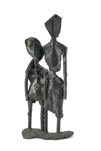 Hore, Somnath (Artist). Brother and Sister. Bronze, 1985 | Sculpture | EconomicsArt | 00869970