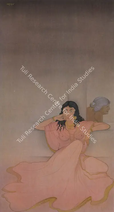 Nandalal Bose (Artist), Kaikeyi and Manthara, 1915, Print