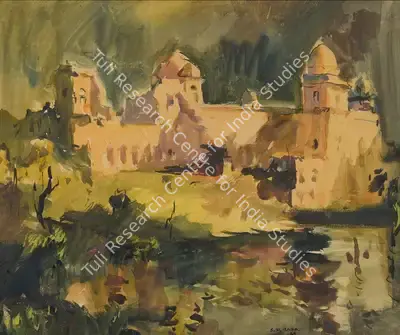 S.H. Raza (Artist), Untitled (Jahaz Mahal), 1947, Painting
